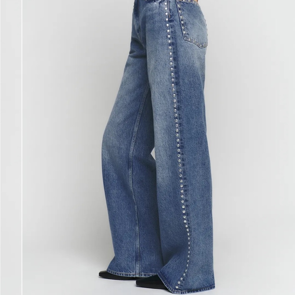 Reformation Cary High Rise Wide Leg Short Jeans - Picture 3 of 4